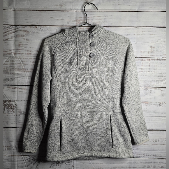 Legendary Whitetails Womens Gray Pullover Fleece Woth Pockets Size Small - Picture 1 of 6